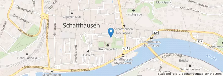 Mapa de ubicacion de Stadtbibliothek en سوئیس, Schaffhausen, Schaffhausen.