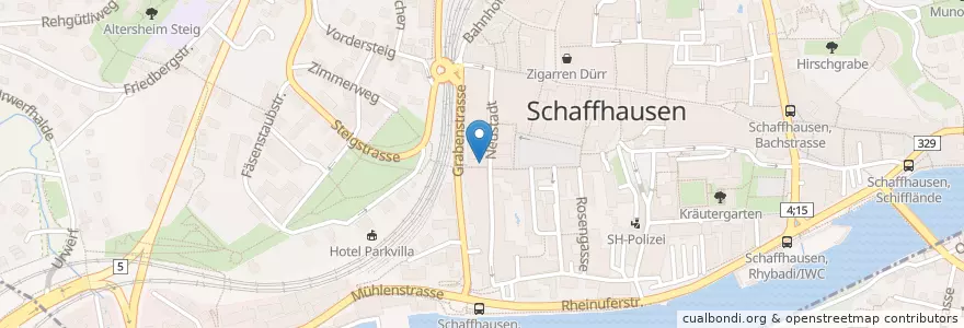 Mapa de ubicacion de Haberhaus en Suisse, Schaffhouse, Schaffhouse.