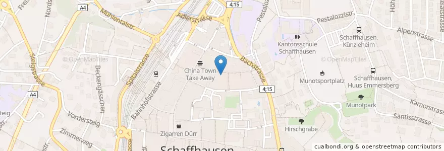 Mapa de ubicacion de El Sombrero en سويسرا, Schaffhausen, Schaffhausen.