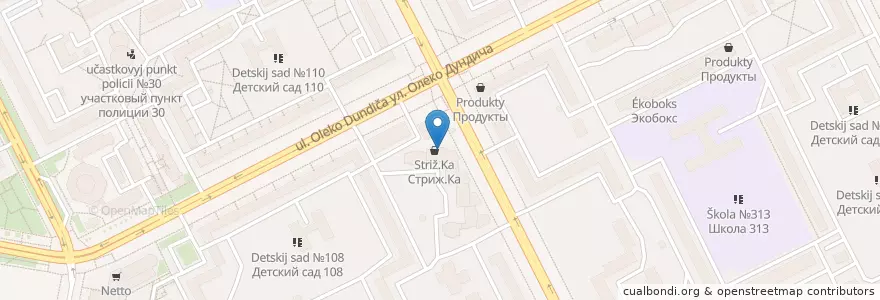 Mapa de ubicacion de Хомяк en Russland, Föderationskreis Nordwest, Oblast Leningrad, Sankt Petersburg, Фрунзенский Район, Балканский Округ.