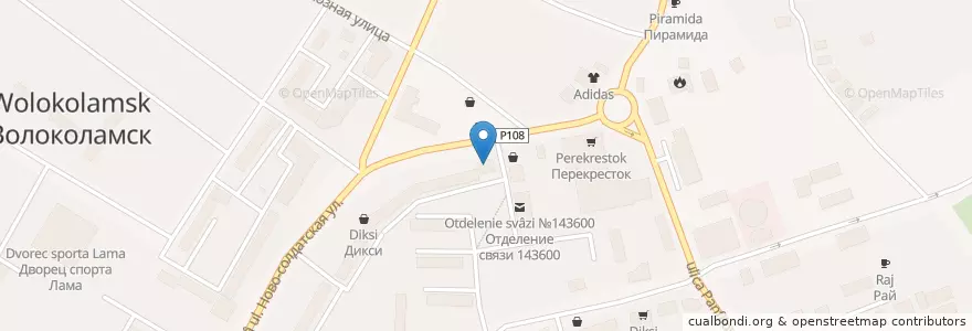 Mapa de ubicacion de Сбербанк en Russie, District Fédéral Central, Oblast De Moscou, Волоколамский Городской Округ.