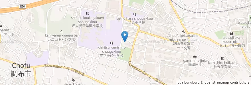 Mapa de ubicacion de 調布市北部公民館 en Japón, Tokio, Chofu.