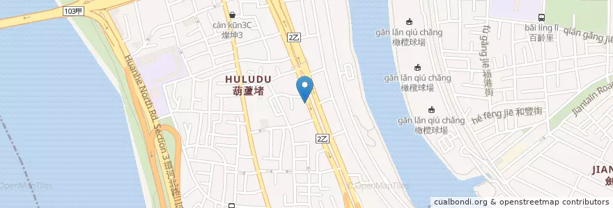 Mapa de ubicacion de 全國加油站 en 台湾, 新北市, 台北市, 士林区.