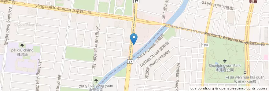Mapa de ubicacion de 台灣中油中華西路南站 en Taiwán, 臺南市, 中西區.
