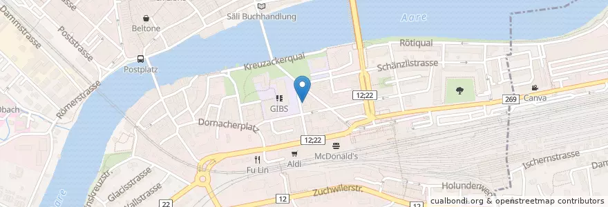Mapa de ubicacion de R & B 's Toast en Schweiz/Suisse/Svizzera/Svizra, Solothurn, Amtei Solothurn-Lebern, Bezirk Solothurn, Bezirk Wasseramt, Solothurn.