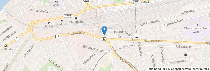 Mapa de ubicacion de Praxis Dr. med. Daniel Rossel en سوئیس, Solothurn, Amtei Solothurn-Lebern, Bezirk Solothurn, Bezirk Wasseramt, Solothurn.