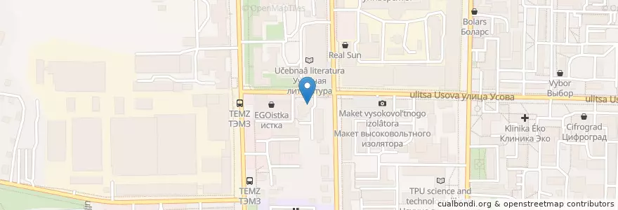 Mapa de ubicacion de Джем en Rusia, Distrito Federal De Siberia, Tomsk, Томский Район, Городской Округ Томск.