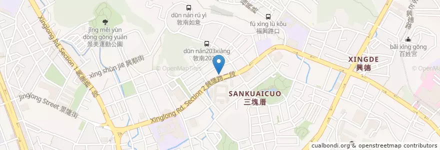 Mapa de ubicacion de 文山興隆路郵局 en 臺灣, 新北市, 臺北市, 文山區.