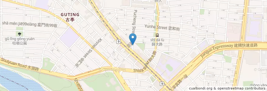 Mapa de ubicacion de 早安你好 en Tayvan, 新北市, Taipei, 中正區.