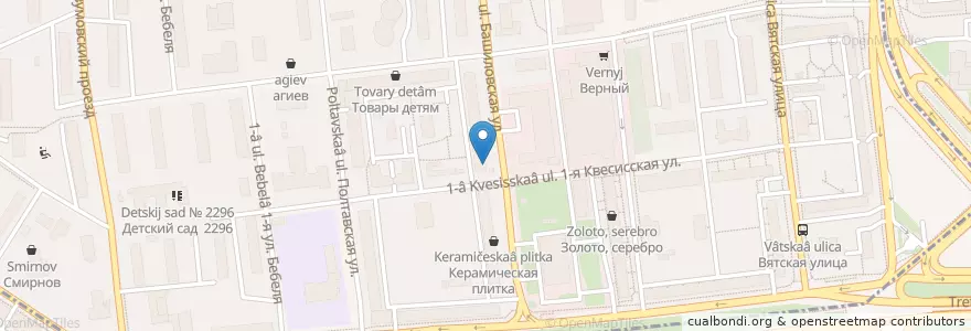 Mapa de ubicacion de Домино'c en روسيا, Центральный Федеральный Округ, Москва, Северный Административный Округ.