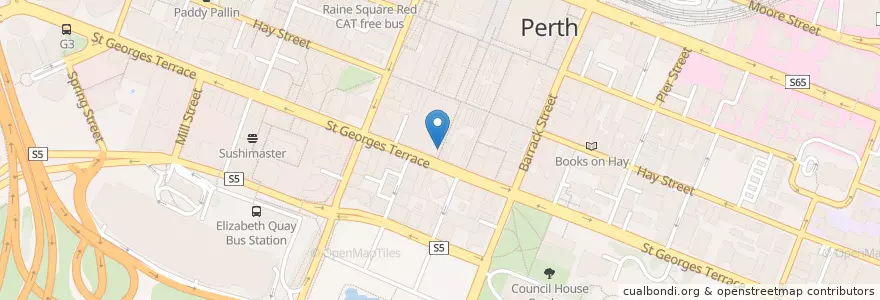 Mapa de ubicacion de Tartine en Avustralya, Western Australia, City Of Perth.