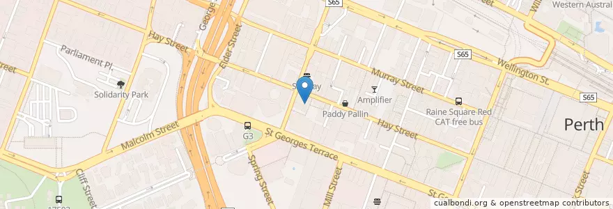 Mapa de ubicacion de Tony Roma's en Australia, Western Australia, City Of Perth.