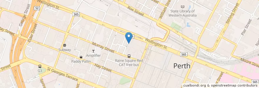 Mapa de ubicacion de 1907 Restaurant & Bar en Australia, Australia Occidentale, City Of Perth.