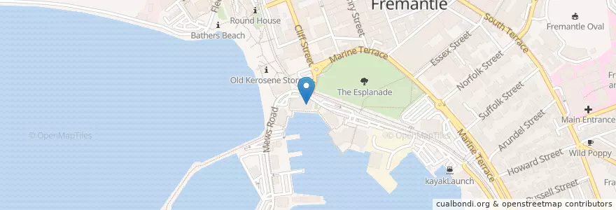 Mapa de ubicacion de Cicerello's en Australia, Western Australia, City Of Fremantle.