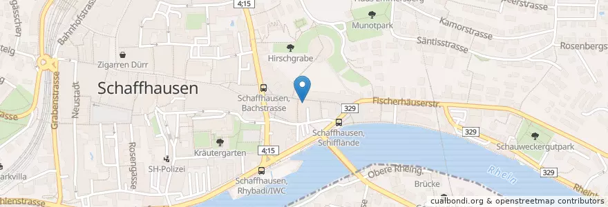 Mapa de ubicacion de Rotgerbe en Швейцария, Шаффхаузен, Schaffhausen.