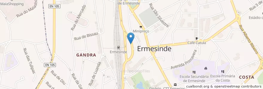 Mapa de ubicacion de Café Torres en Portugal, Norte, Área Metropolitana Do Porto, Porto, Valongo, Ermesinde.