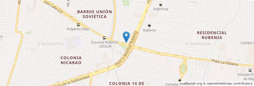 Mapa de ubicacion de Cocteles Los Chilamates en Nicaragua, Departamento De Managua, Managua (Municipio).