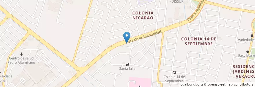 Mapa de ubicacion de Nacatamales Nicarao en 니카라과, Departamento De Managua, Managua (Municipio).