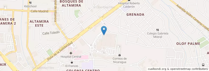 Mapa de ubicacion de Tanyari en 니카라과, Departamento De Managua, Managua (Municipio).