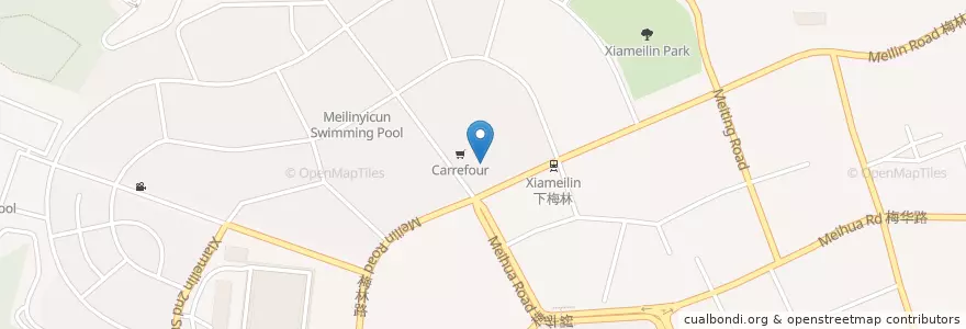Mapa de ubicacion de KFC en China, Cantão, Shenzhen, 福田区.
