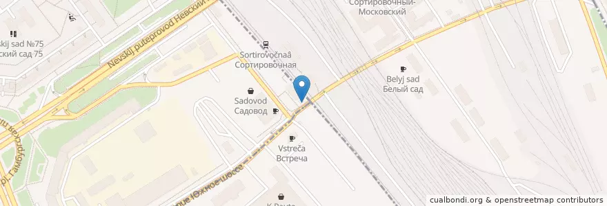 Mapa de ubicacion de Шаверма en Russie, District Fédéral Du Nord-Ouest, Oblast De Léningrad, Saint-Pétersbourg, Фрунзенский Район, Округ № 72.