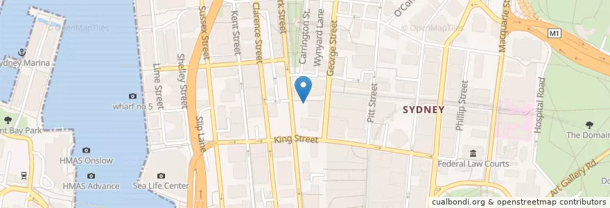 Mapa de ubicacion de Athenian Restaurant en オーストラリア, ニューサウスウェールズ, Council Of The City Of Sydney, Sydney.