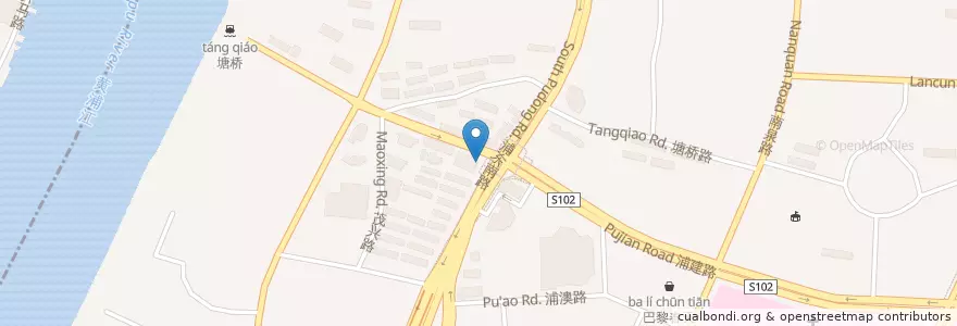 Mapa de ubicacion de McDonald's en 중국, 상하이, 푸둥 신구.
