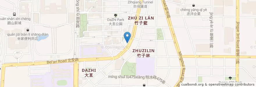 Mapa de ubicacion de 大直永安藥局 en Taiwán, Nuevo Taipéi, Taipéi, 中山區.