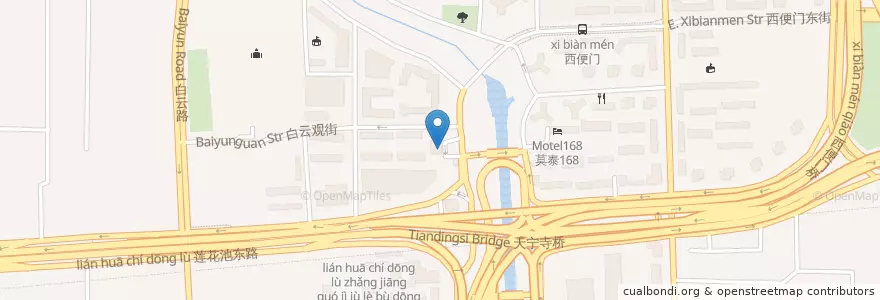 Mapa de ubicacion de 中国石化西便门加油站 en 중국, 베이징시, 허베이성, 西城区.