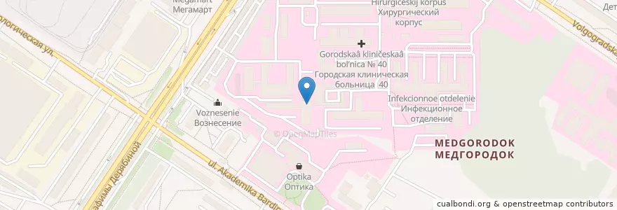 Mapa de ubicacion de Бюро судебно-медицинской экспертизы en Russland, Föderationskreis Ural, Oblast Swerdlowsk, Городской Округ Екатеринбург.