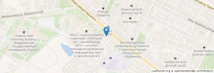 Mapa de ubicacion de Сбербанк en Rusland, Centraal Federaal District, Владимирская Область, Городской Округ Владимир.