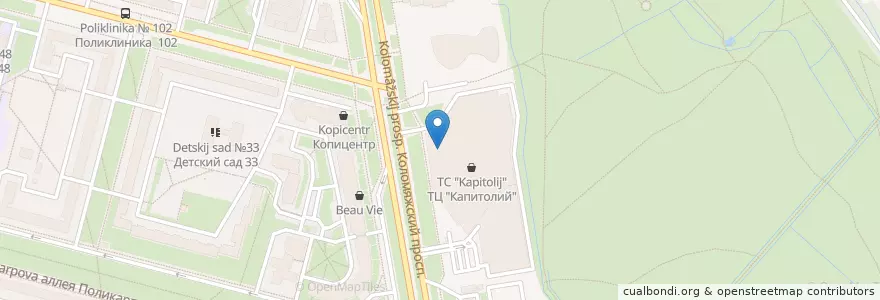 Mapa de ubicacion de Пицца Хат en Russie, District Fédéral Du Nord-Ouest, Oblast De Léningrad, Saint-Pétersbourg, Приморский Район, Округ Комендантский Аэродром.