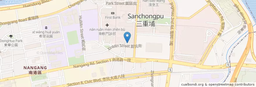 Mapa de ubicacion de 南港軟體園區地下停車場 en Taïwan, Nouveau Taipei, Taipei, District De Nangang.