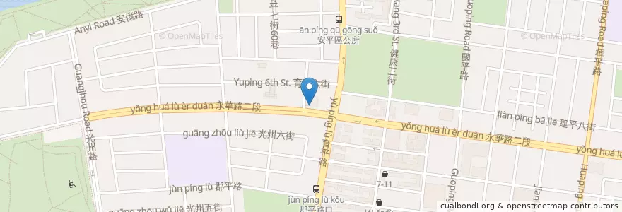 Mapa de ubicacion de 台南市消防局 en Taiwán, 臺南市, 安平區.