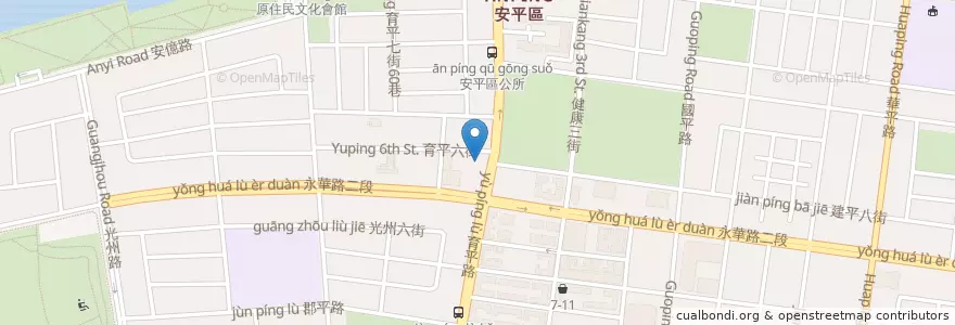 Mapa de ubicacion de 台南市警察局 en Taïwan, Tainan, 安平區.