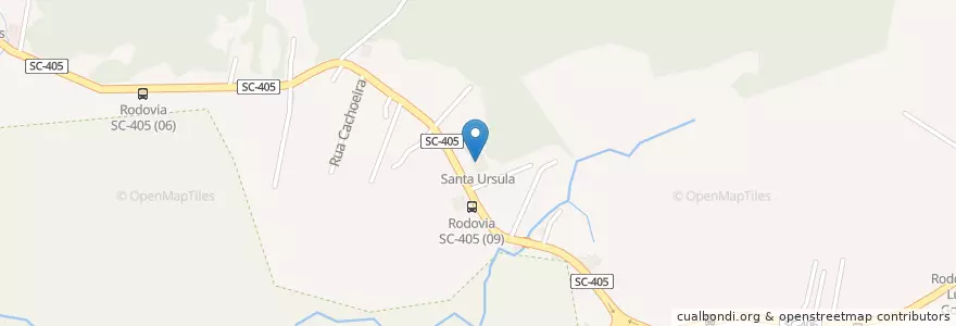 Mapa de ubicacion de Santa Ursula en Brasile, Regione Sud, Santa Catarina, Microrregião De Florianópolis, Região Geográfica Intermediária De Florianópolis, Florianópolis.