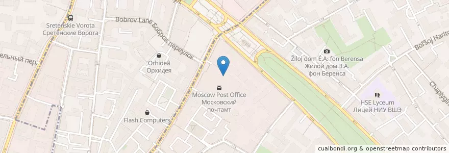 Mapa de ubicacion de EMS Russian Post en روسیه, Центральный Федеральный Округ, Москва, Центральный Административный Округ, Красносельский Район.