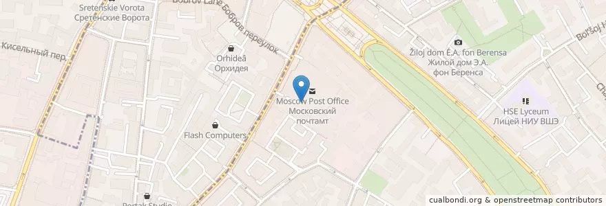 Mapa de ubicacion de Москва 101000 en Russia, Distretto Federale Centrale, Москва, Центральный Административный Округ, Красносельский Район.