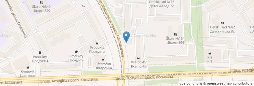 Mapa de ubicacion de Государственная аптека en Russland, Föderationskreis Nordwest, Oblast Leningrad, Sankt Petersburg, Красногвардейский Район, Округ Пороховые.