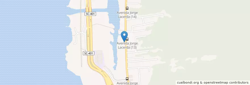 Mapa de ubicacion de Água na Boca en البَرَازِيل, المنطقة الجنوبية, سانتا كاتارينا, Microrregião De Florianópolis, Região Geográfica Intermediária De Florianópolis, فلوريانوبوليس.