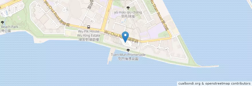 Mapa de ubicacion de 屯門碼頭 Tuen Mun Pier Head en Cina, Hong Kong, Guangdong, Nuovi Territori, 屯門區 Tuen Mun District.