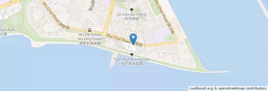 Mapa de ubicacion de Urban en China, Hong Kong, Provincia De Cantón, Nuevos Territorios, 屯門區 Tuen Mun District.