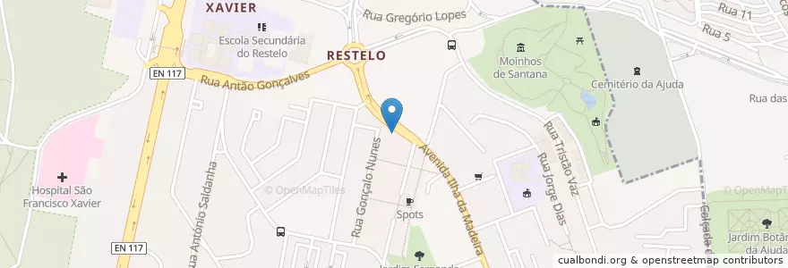 Mapa de ubicacion de Caixa Geral de Depósitos en پرتغال, Área Metropolitana De Lisboa, Lisboa, Grande Lisboa, لیسبون, Belém.