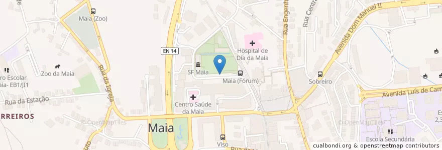 Mapa de ubicacion de Parque Central en Portugal, Nord, Porto, Área Metropolitana Do Porto, Maia, Cidade Da Maia.