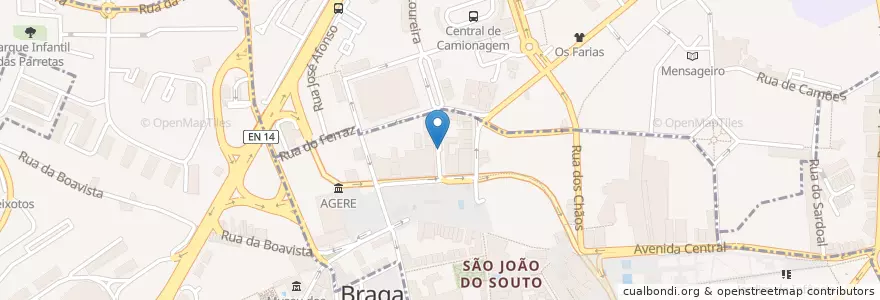 Mapa de ubicacion de Praça Conde de Agrolongo en Portugal, Nord, Braga, Cávado, Braga, São José De São Lázaro E São João Do Souto.