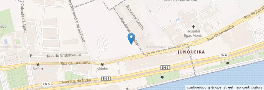 Mapa de ubicacion de Mediateca en Portugal, Aire Métropolitaine De Lisbonne, Lisbonne, Grande Lisboa, Belém.