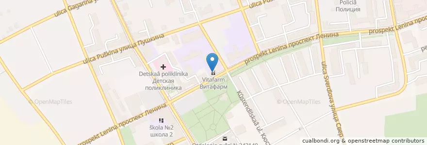 Mapa de ubicacion de Витафарм en Russland, Föderationskreis Zentralrussland, Oblast Brjansk, Клинцовский Район, Городской Округ Клинцы.