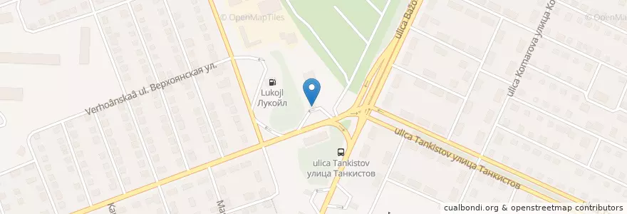Mapa de ubicacion de Лукойл en Rusia, Уральский Федеральный Округ, Óblast De Cheliábinsk, Челябинский Городской Округ.
