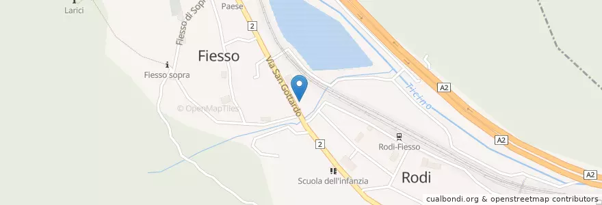 Mapa de ubicacion de Posta Rodi-Fiesso en Schweiz/Suisse/Svizzera/Svizra, Ticino, Distretto Di Leventina, Circolo Di Quinto, Prato (Leventina).