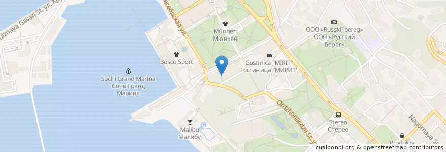Mapa de ubicacion de Сбербанк en Rússia, Distrito Federal Do Sul, Krai De Krasnodar, Городской Округ Сочи.
